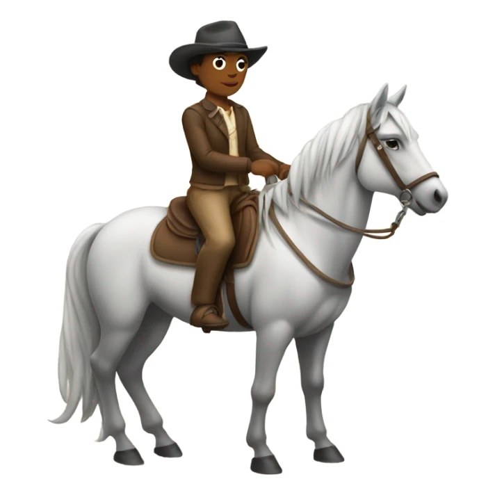 Una persona montada encima de un caballo sticker