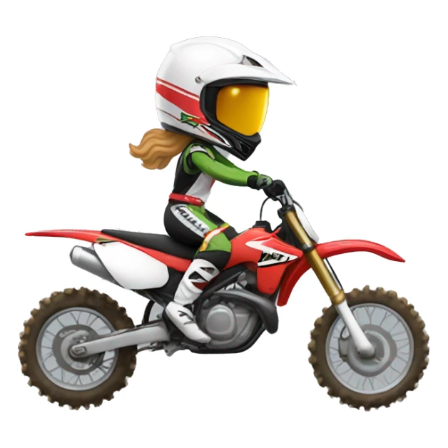 Strawberry blonde motocross women sticker