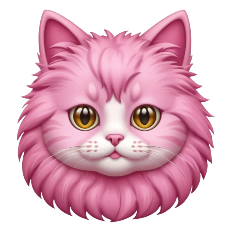 Fluffy pink cat very fluffy and cute as ever sticker