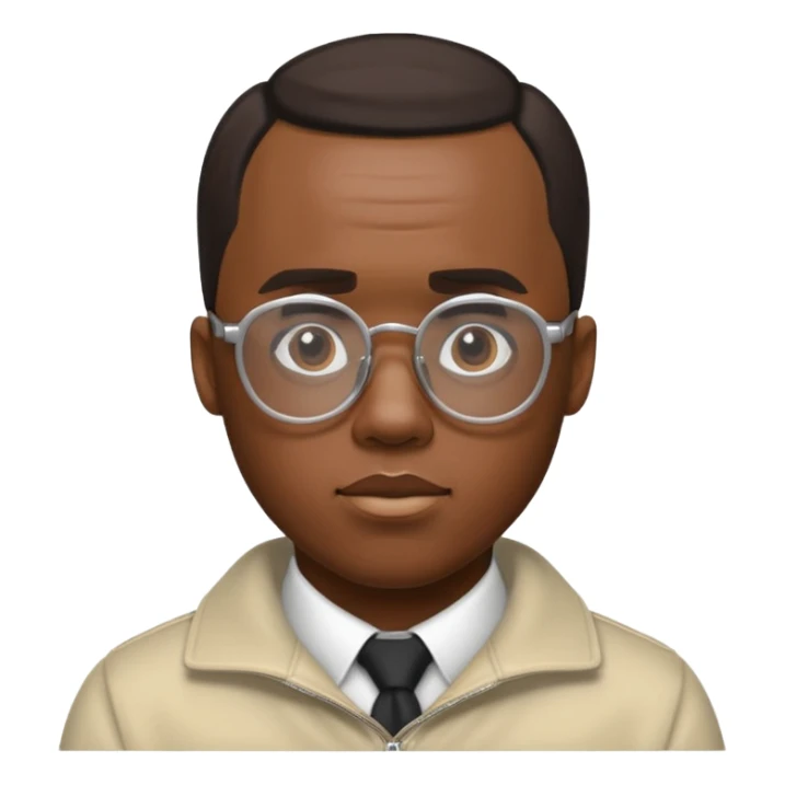 diddy with glasses but white skintone sticker