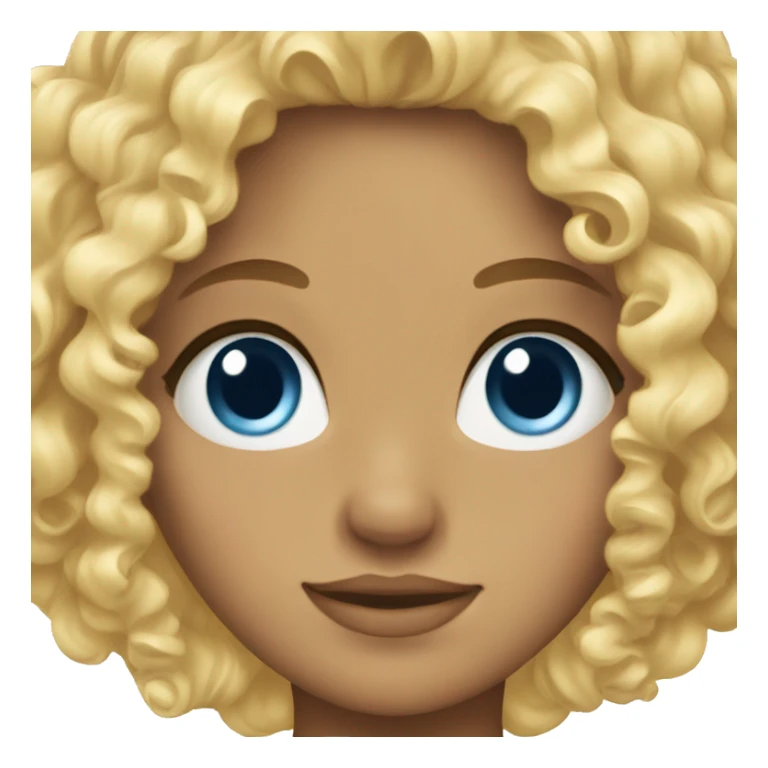 blonde curly blue eyed girl sticker
