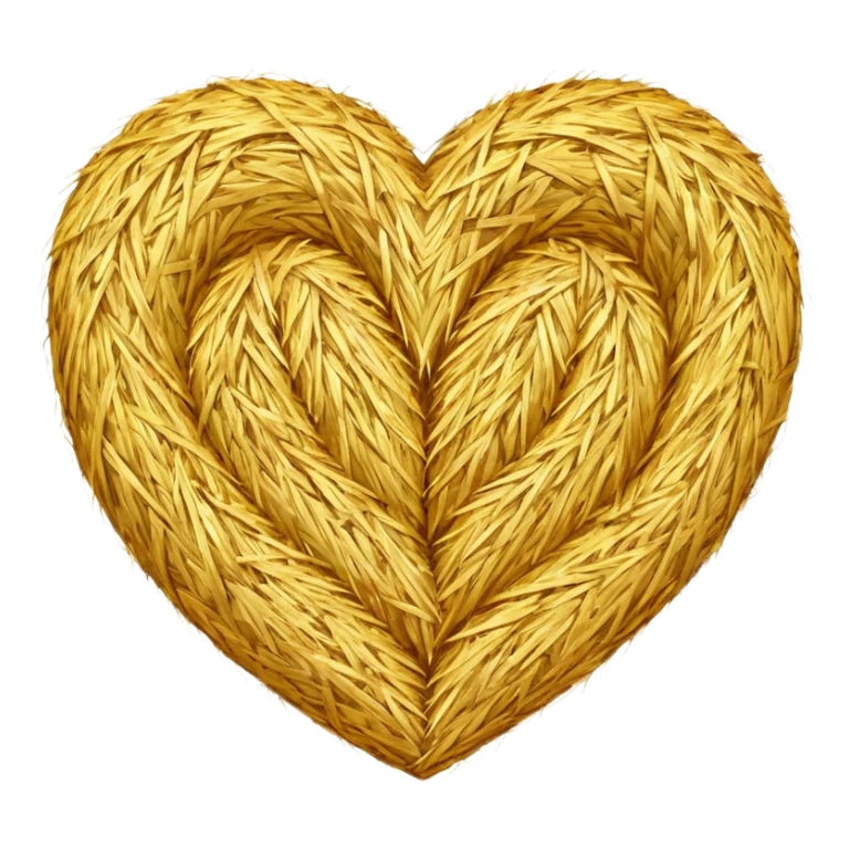 heart with autumn hay bales sticker