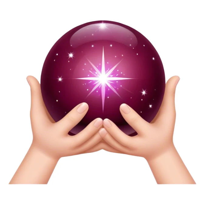 Burgundy color magic ball  sparkl in your hands sticker