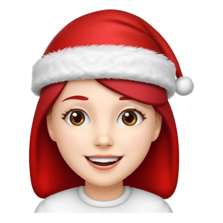 women santa with party cap   sticker