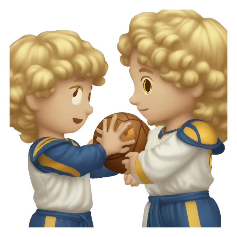 a little boy throwing ball to the god sticker