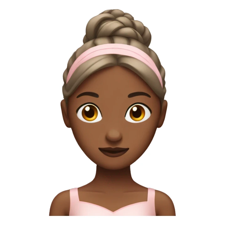 ballerina with brown skin and eyes closed sticker
