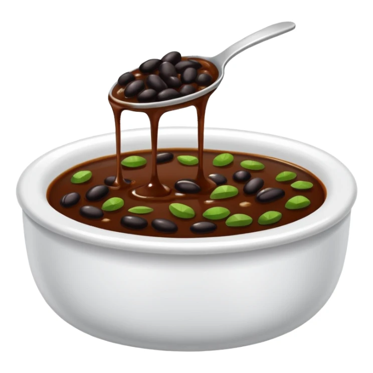 small dish of black bean sauce, rich dark color sticker