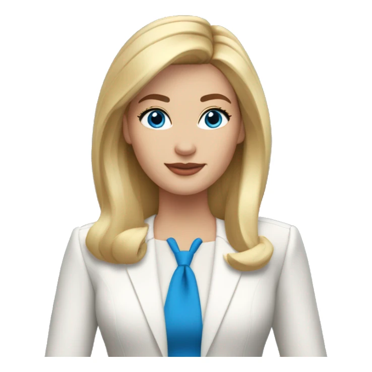 news anchor blonde medium length hair, blue eyes sticker