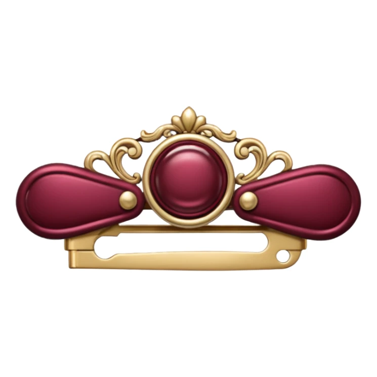 burgundy hair clip sticker