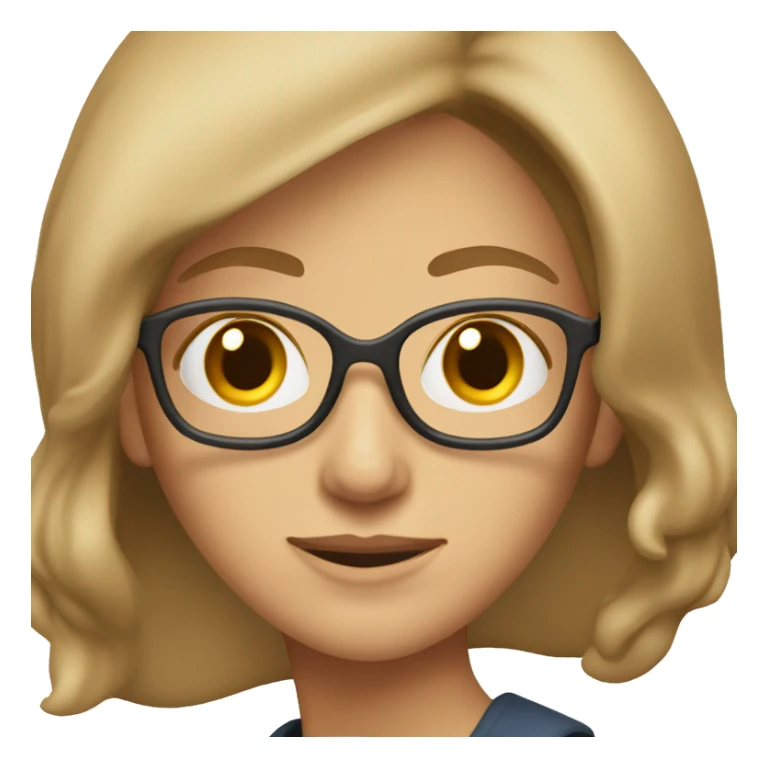 female middle age librarian with should length light brown hair sticker