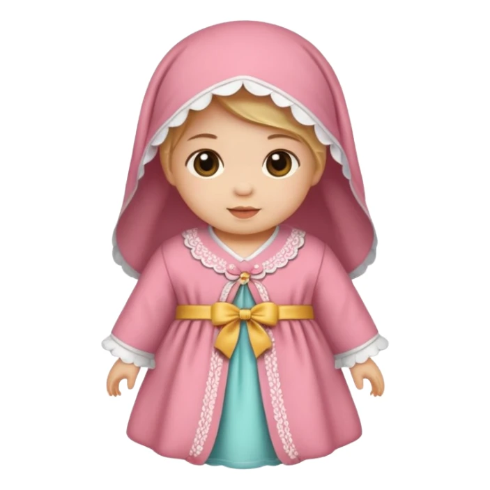 baby girl traditional baby clothe sticker