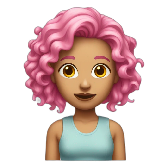 very-ugly-girl-pink-hair sticker