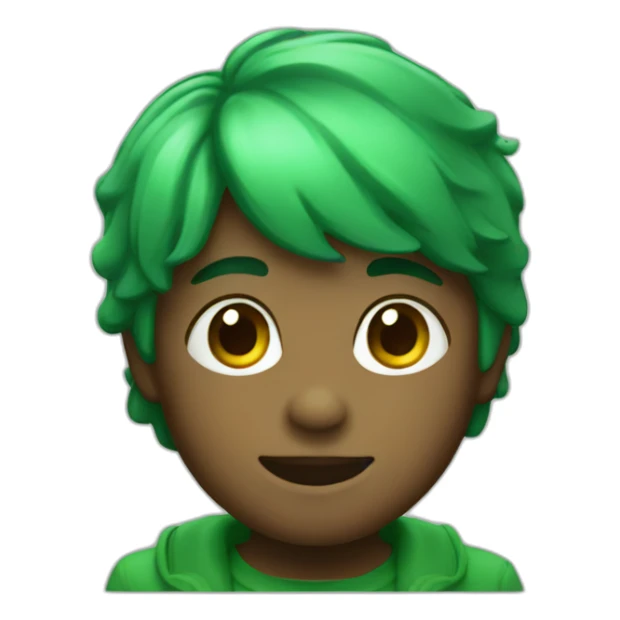 Green glass bottle kid sticker