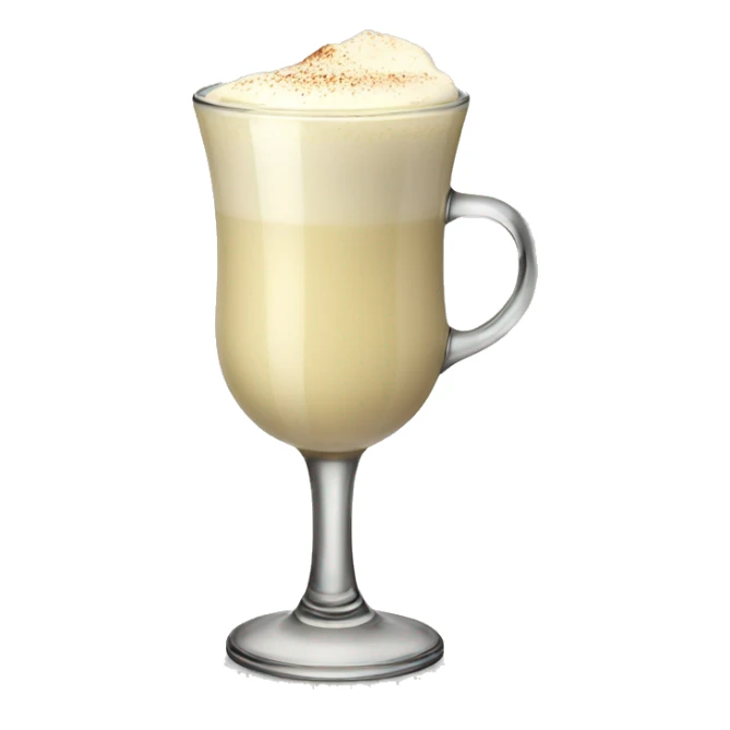 A glass of Christmas eggnog sticker