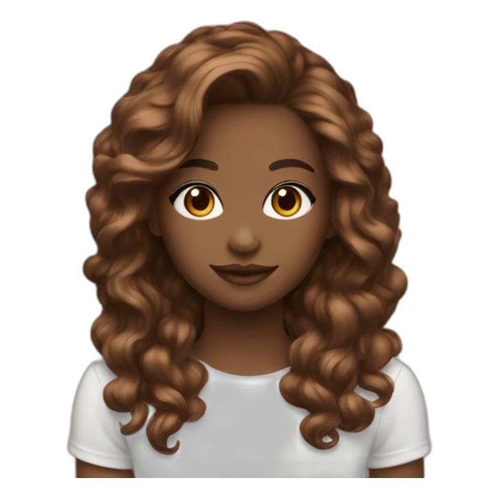 love in love couleur de peau blanche et cheveux marron  sticker