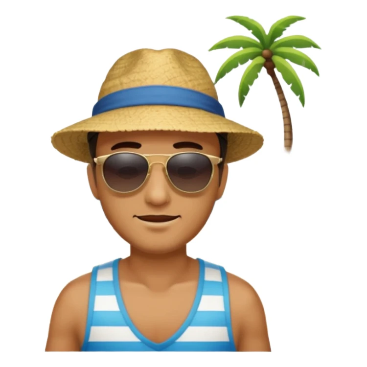 beach man sticker