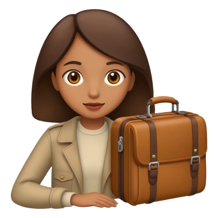brown girl traveling sticker