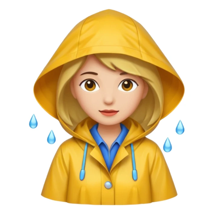 woman wearing a raincoat sticker