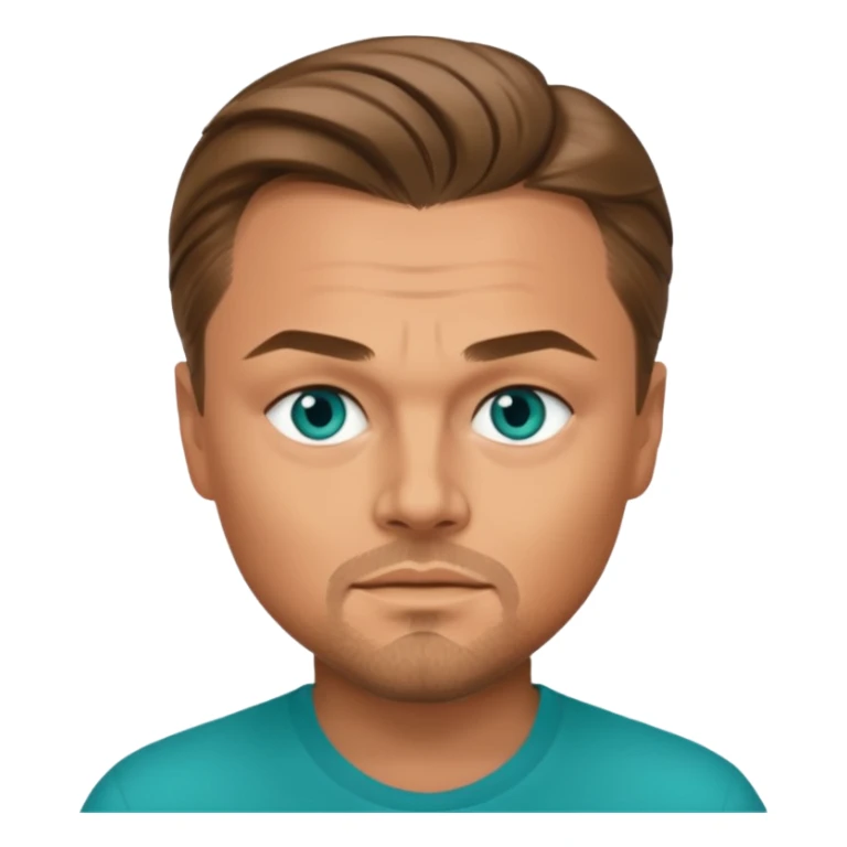 Leonardo DiCaprio with teal eyes sticker