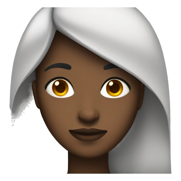 a dark-skin female squinting  sticker