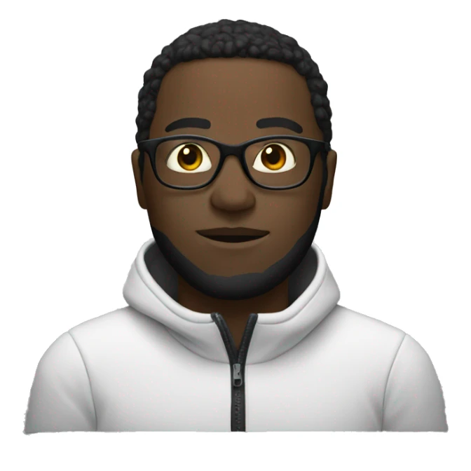 black guy in black ski mask wearing glasses sticker