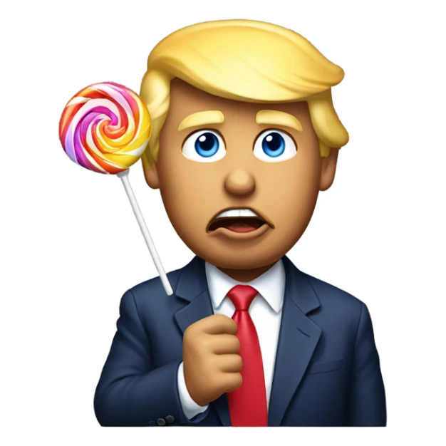 Donald trump sucking lollipop sticker