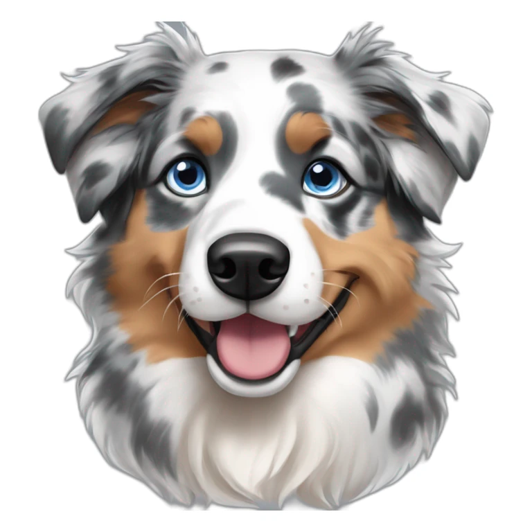 blue merle australian shepherd one blue eye sticker