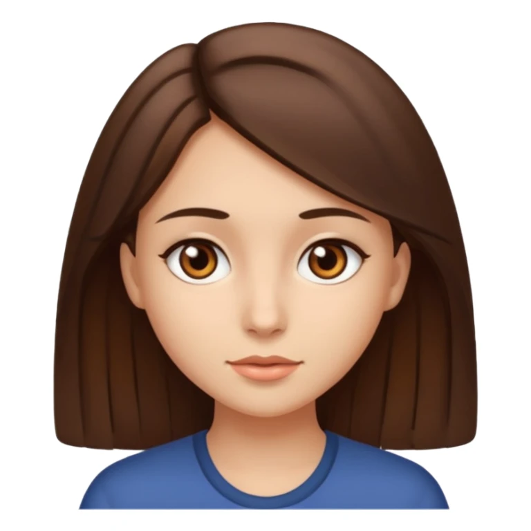 Brown eyed girl with medium length brown hair sticker