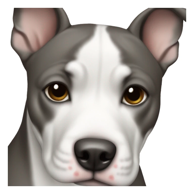 Dog Amstaff black and white sticker