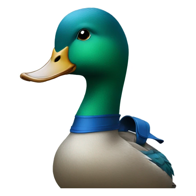 duck with a blue tank top sticker