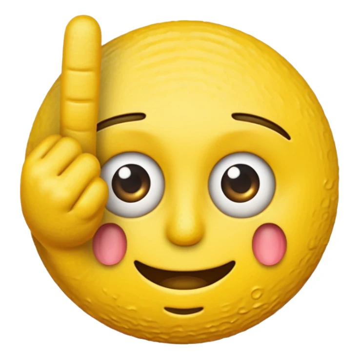 Eye-rolling emoji with fuck you finger sticker