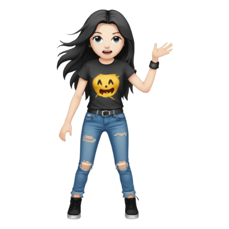 Girl rocking out  sticker