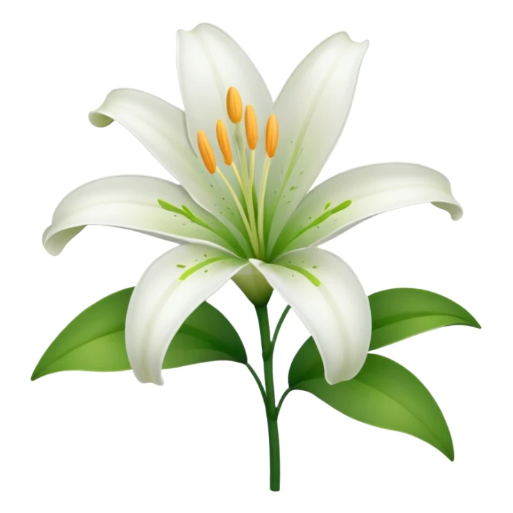Lily flower sticker