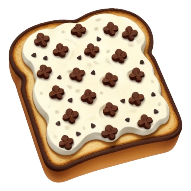 a toast with ricotta and chocolate chips on top sticker