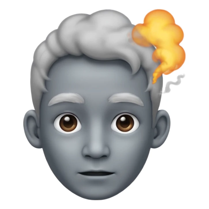 Smoke coming out of ears sticker