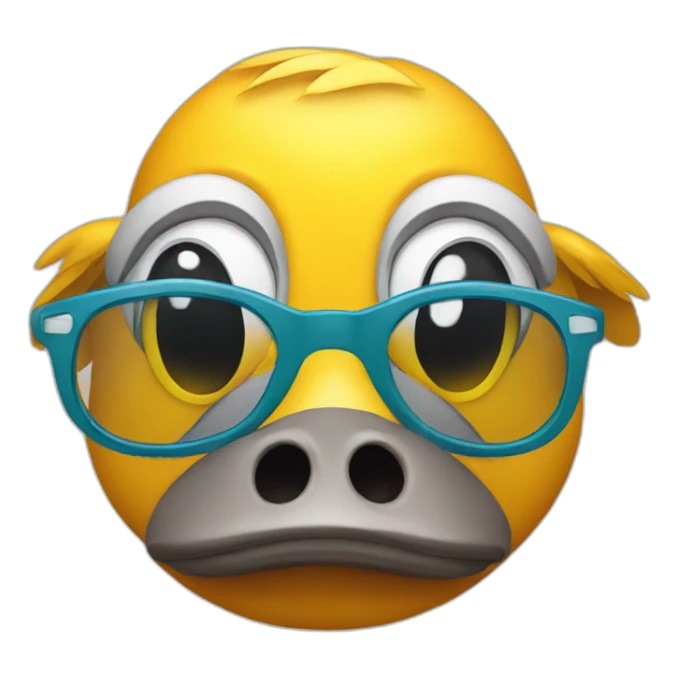 Duck wearing glasses sticker
