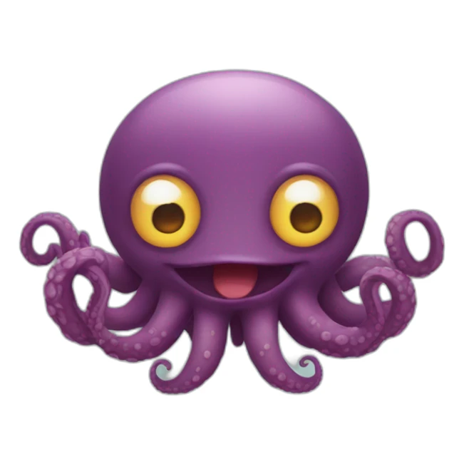 Cute kraken cute face eyes close medidating sticker