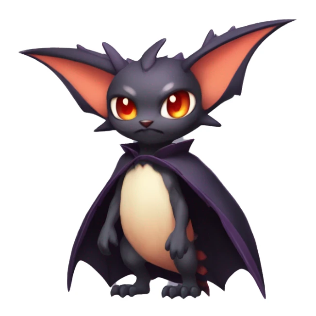  Kawaii Cute Cool Vampiric Beautiful Noivern-Nargacuga-Litten with big Bat Ears full body sticker