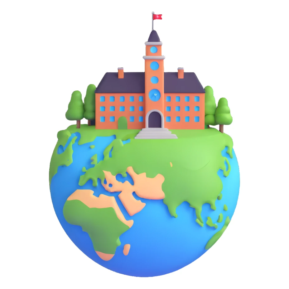 university building on planet Earth sticker