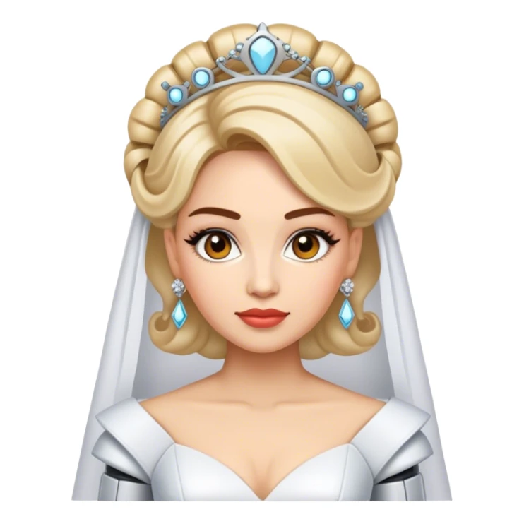 Vanessa Andrea as a wedding hair stylist queen robot sticker