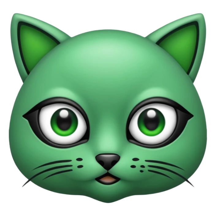 Gata con ojos verdes y negro sticker