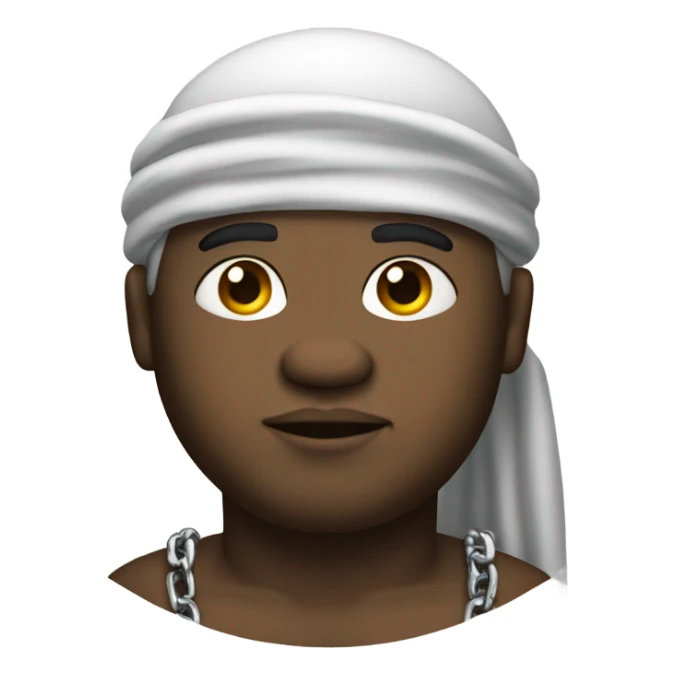 fat black man with chain and durag sticker