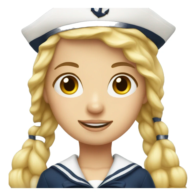 Blonde girl sailor with sailor hat sticker