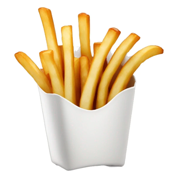 French fries with barbecue sauce and ranch sticker