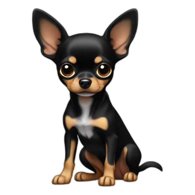 Pincher chihuahua dog black sticker