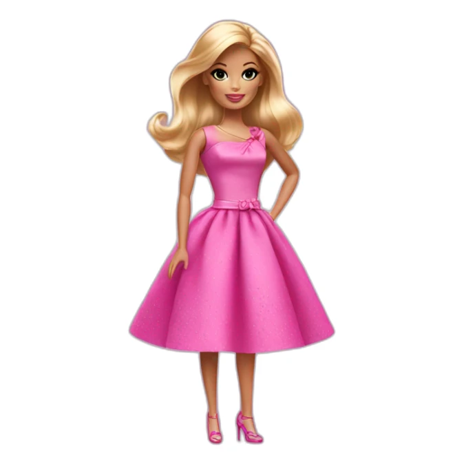 barbie in dress sticker