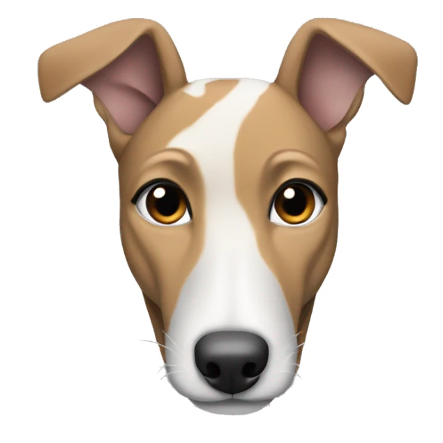 fawn tiger greyhound with gray and white face sticker