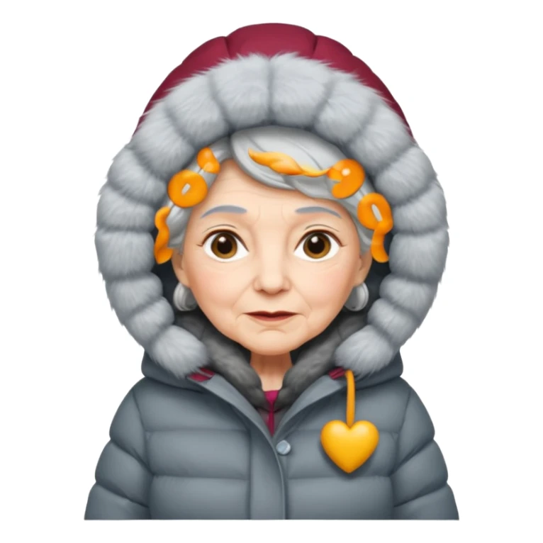 old woman in puffy winter coat











 sticker