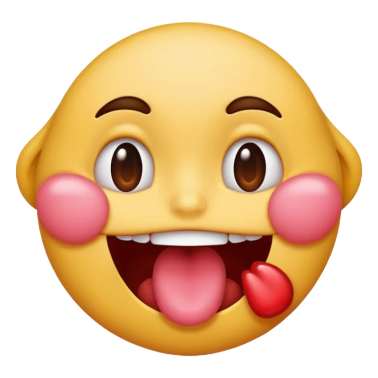 emoji biting its lip and drooling make sure it is drooling saliva  sticker