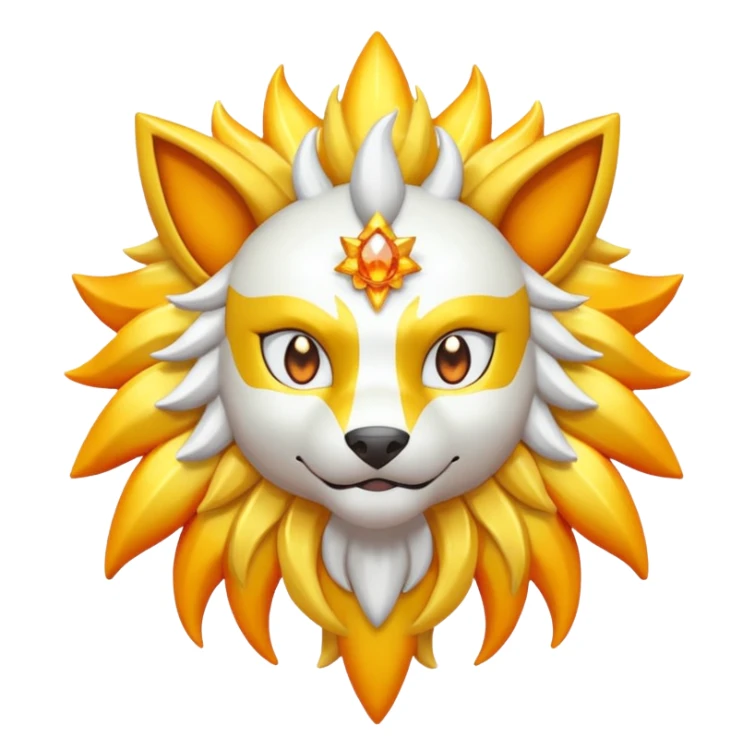 Pokemon legendary oragen and yellow solgaleo sticker